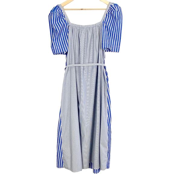 Baum und Pferdgarten Aiko Mixed Stripe Organic Cotton Midi Dress, 8 - Picture 9 of 13